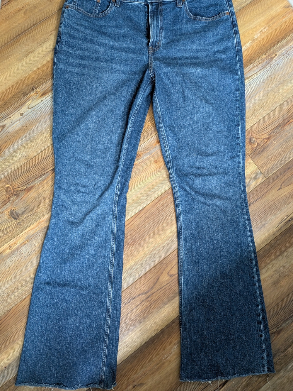 Abercrombie & Fitch Curve Love Women's Dark Blue Bootcut Jeans